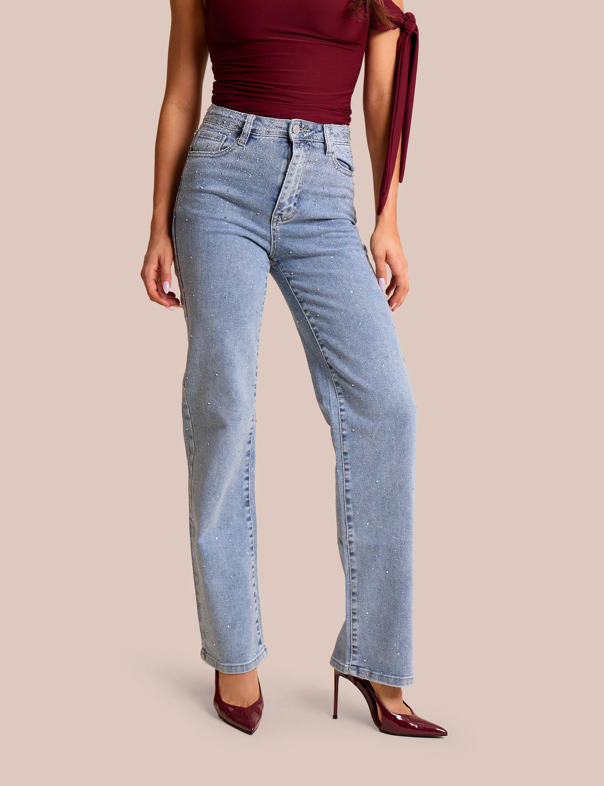 Stud Detail Denim Jeans