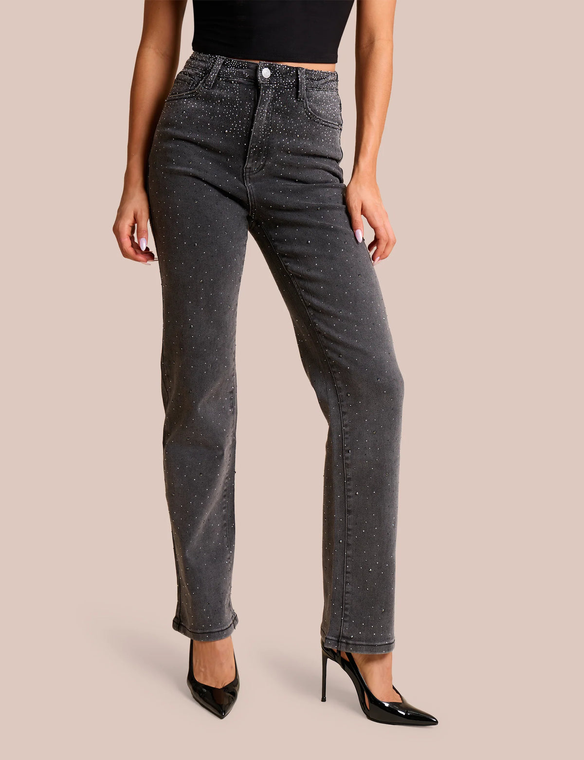 Stud Detail Denim Jeans