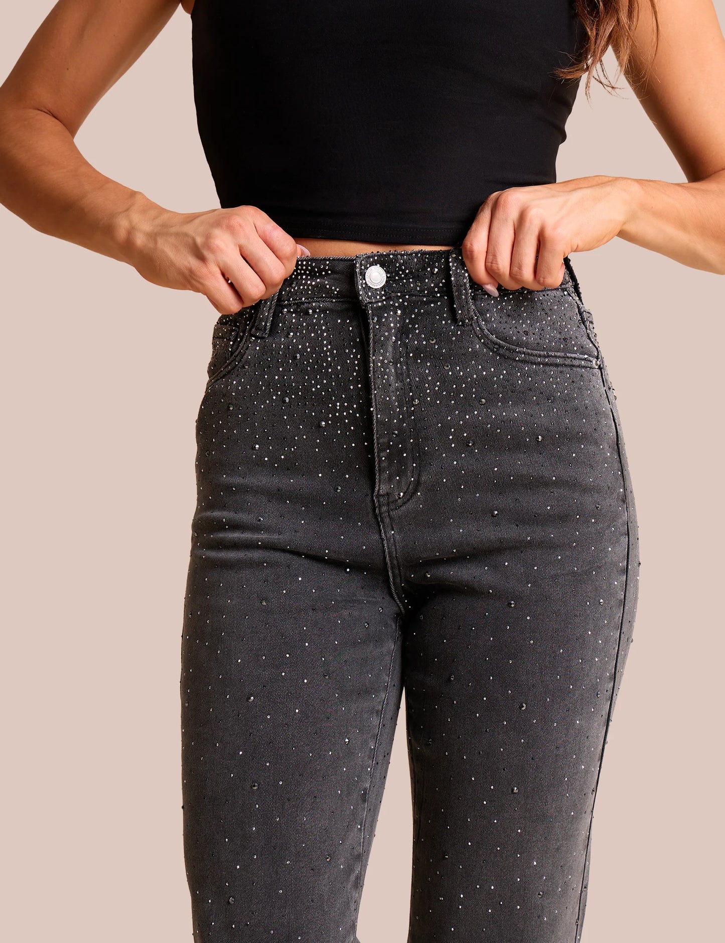 Stud Detail Denim Jeans