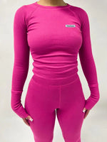 Letter Patched Two-piece Set