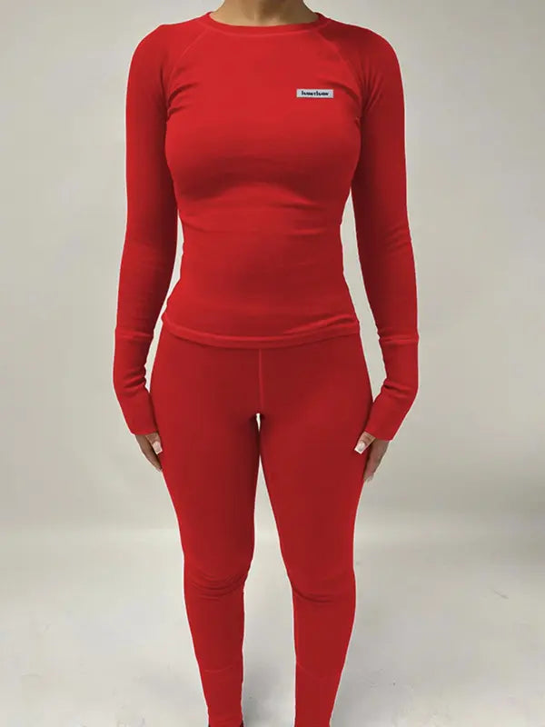 Letter Patched Two-piece Set